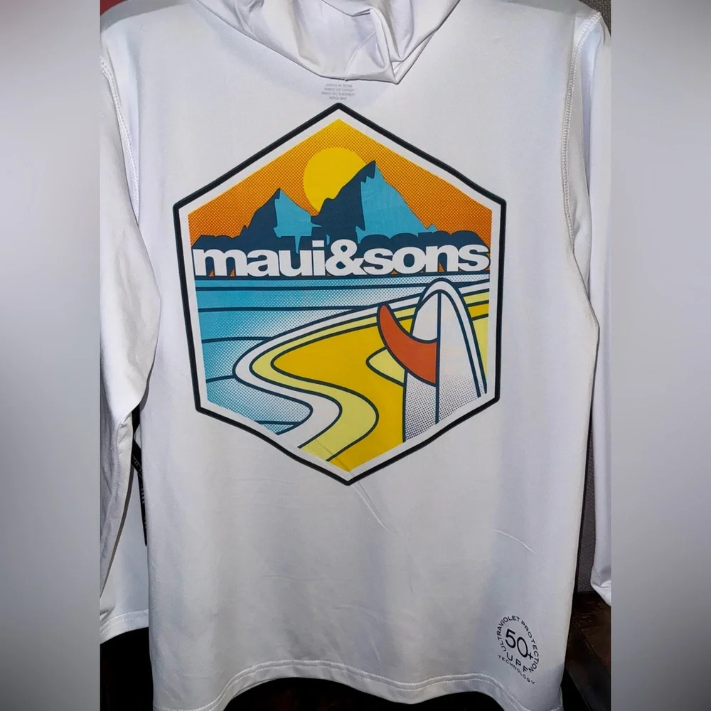 Maui & Sons Boys Sun Shirt UPF 50+ Size XL 14-16 Brand New